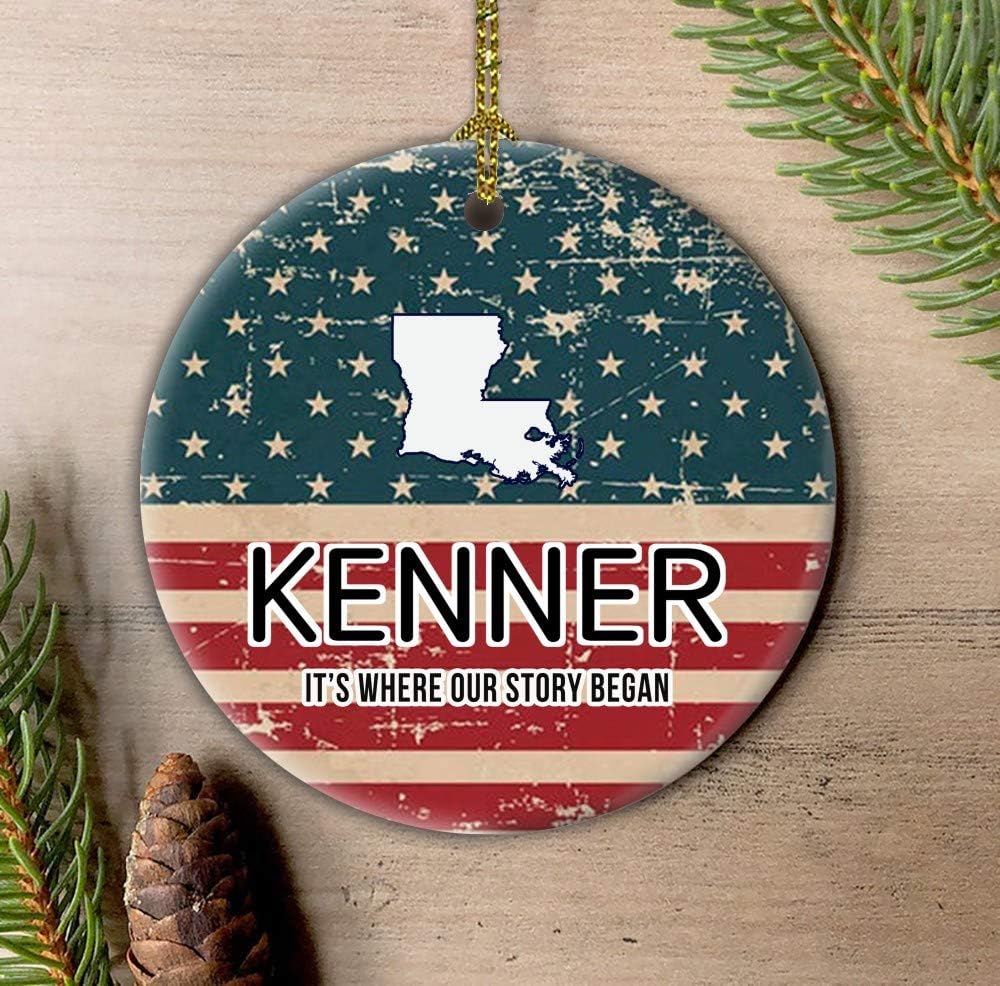 Kenner Christmas In July 2022 Amazon.com: 4Th Of July Decorations Independence Day Ornament With City  Kenner Louisiana It's Where Our Story Began American Flag Patriotic Merry  Christmas Family Pretty Xmas Tree 3" White: Home & Kitchen