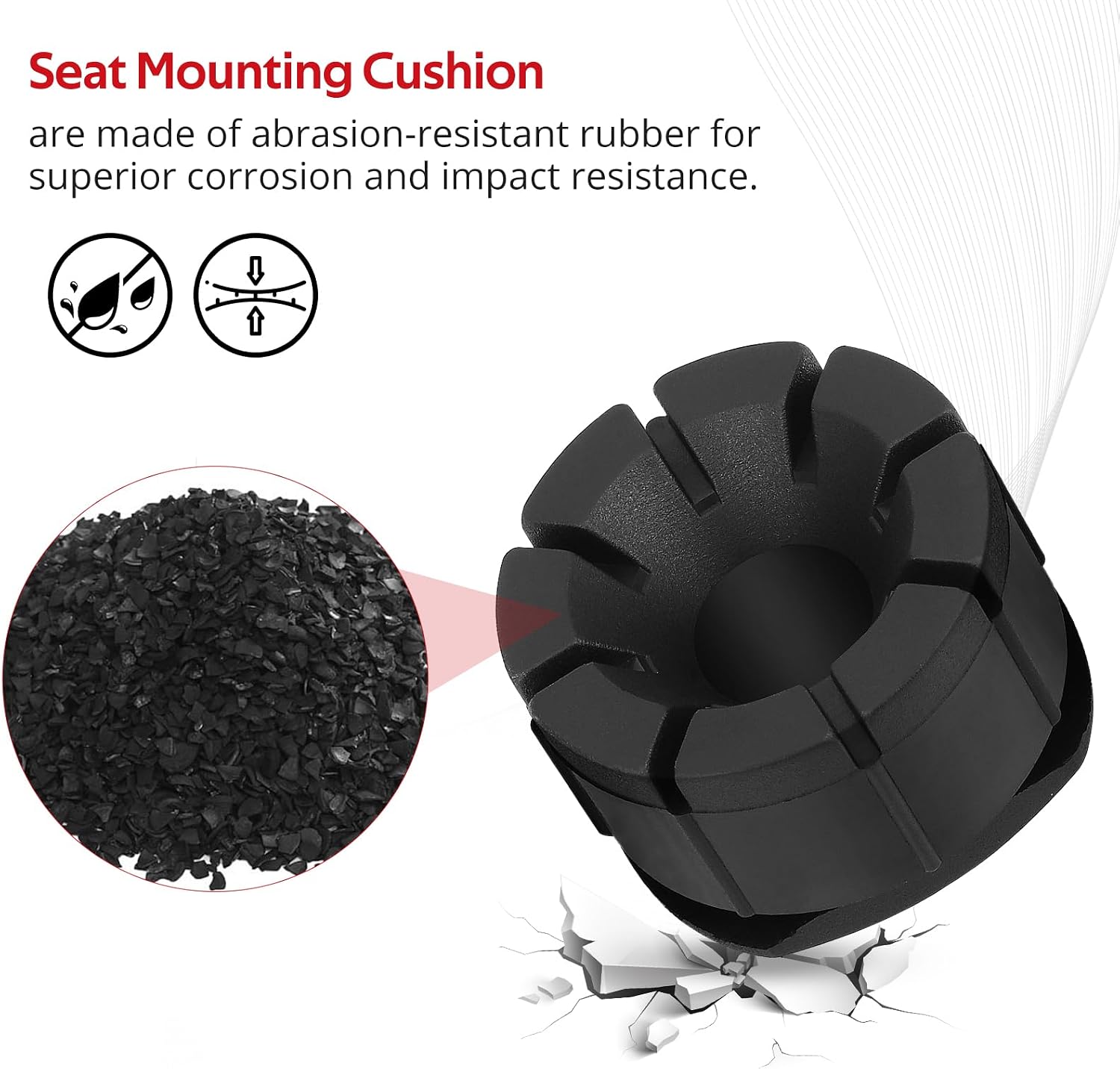 Seat Mounting Cushion Rubber 2PCS for Honda Recon FourTrax Rancher Foreman Rubicon Rincon 250 300 350 400 420 450 500 650 680 ATC125 ATC185 ATC200 ATC250 ATC350 OEM#77207-HA0-000
