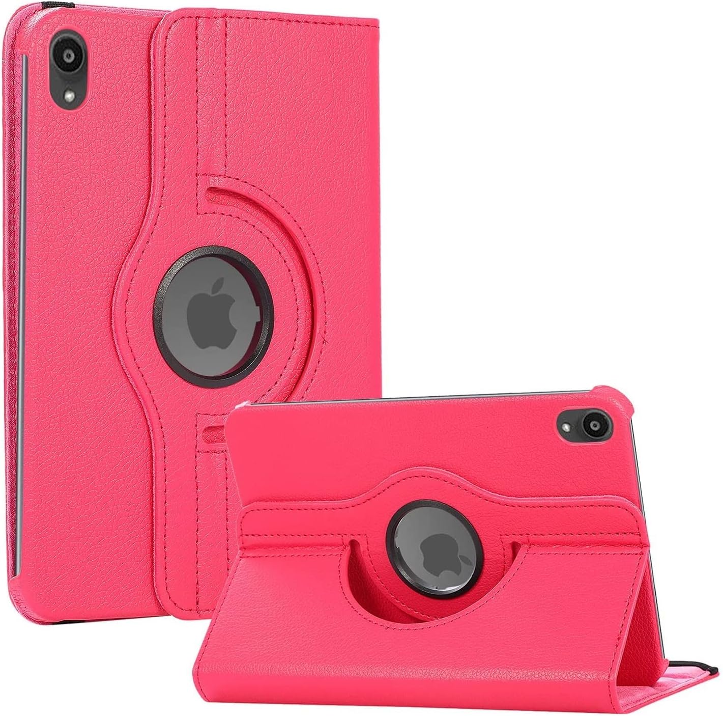 Muzz Rotating Case for iPad Mini 6 (6th Generation 8.3 Inch) - 360 Degree Swiveling Stand Protective Back Cover, Auto Wake/Sleep Feature for iPad Mini 6 2021 Model (Pink)