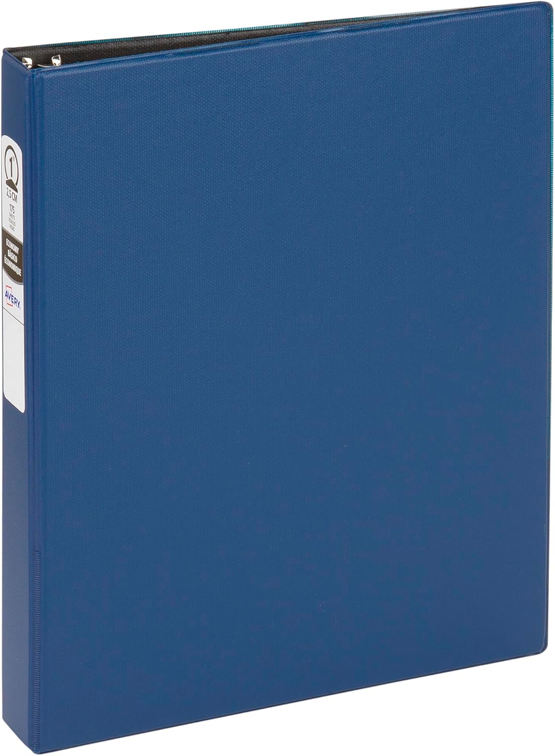 Avery Standard 3 Ring Binders, 1" Round Rings, 175-Sheet Capacity, 1.4 Inch Wide Spine, Blue Binders, Ideal for Lightweight Organization and Occasional Referencing (12-Pack of 03300)