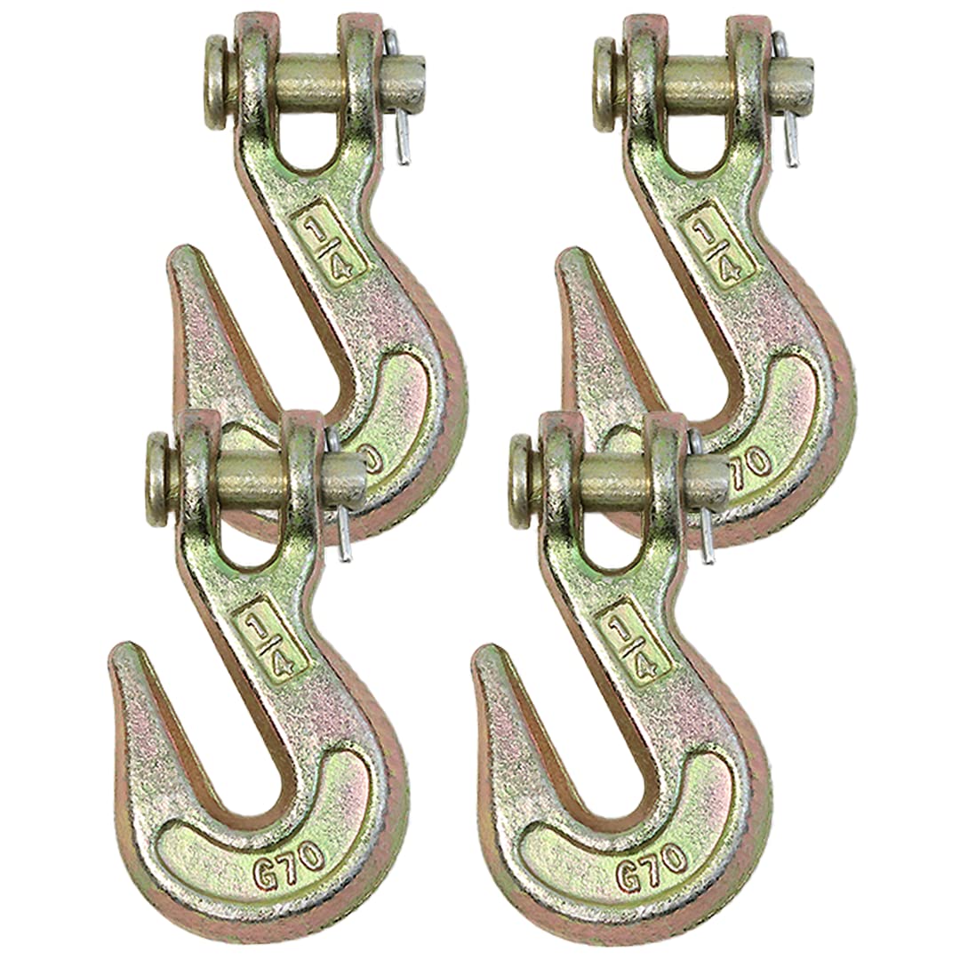 Gancho de horquilla forjada grado 70 para cadenas de remolque pack de 4 unidades Boxer