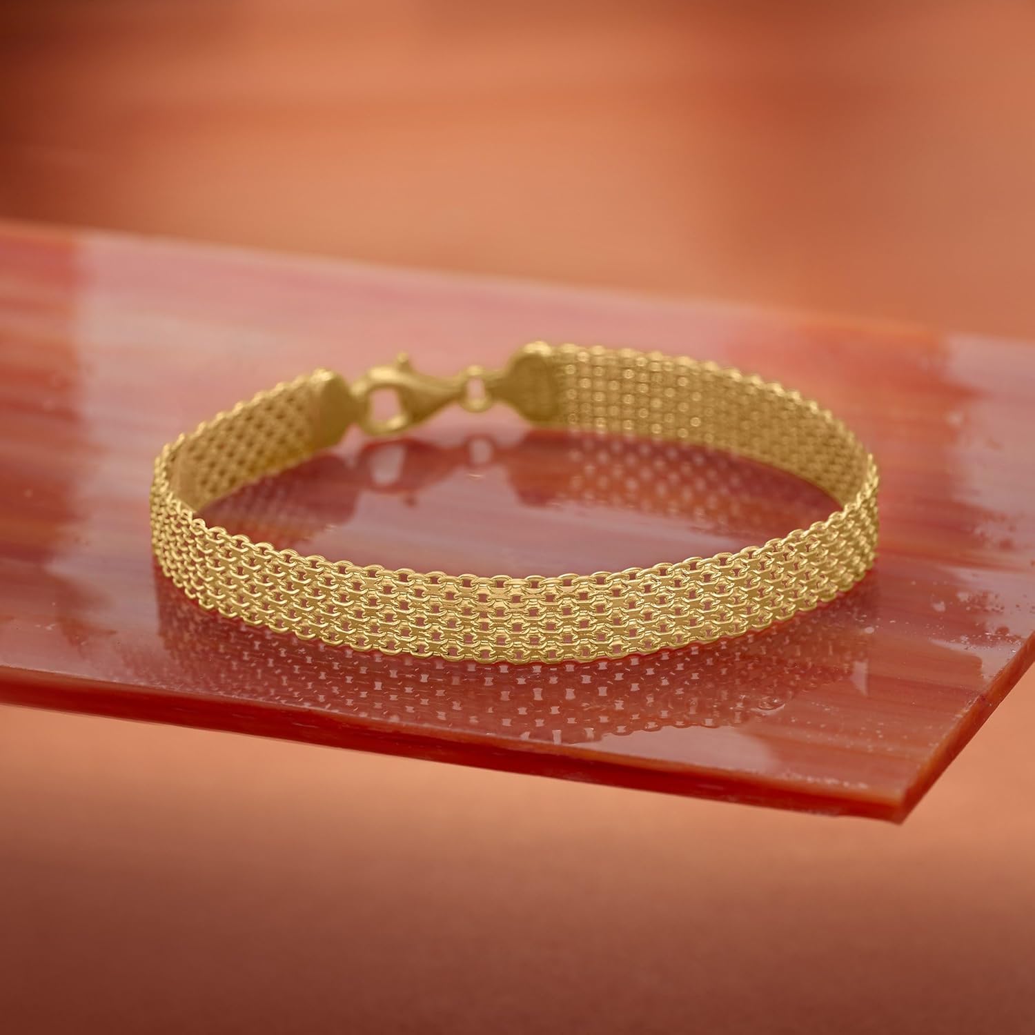 Ross-Simons 18kt Gold Over Sterling Bismark-Link Bracelet