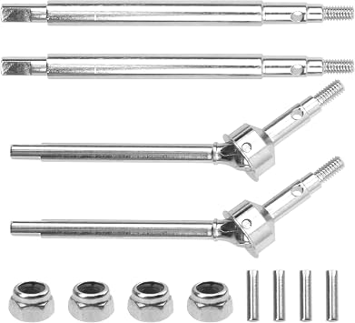 ShareGoo Steel Front Rear Axle Drive Shaft Axle Dogbone CVD Compatible with Traxxas 1/18 TRX4M RC Crawler Car Upgrade Parts Silver