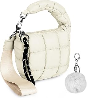 Women Mini Quilted Puffer Handbags Wristlet Bag Evening Bags