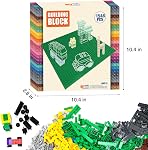 Lekebaby Building Blocks Set, 1546 Pieces, Multi-Coloured Basic Bricks with Wheels, Educational Construction Toy for Kids Aged 6-14 (Multicolored with Wheels)