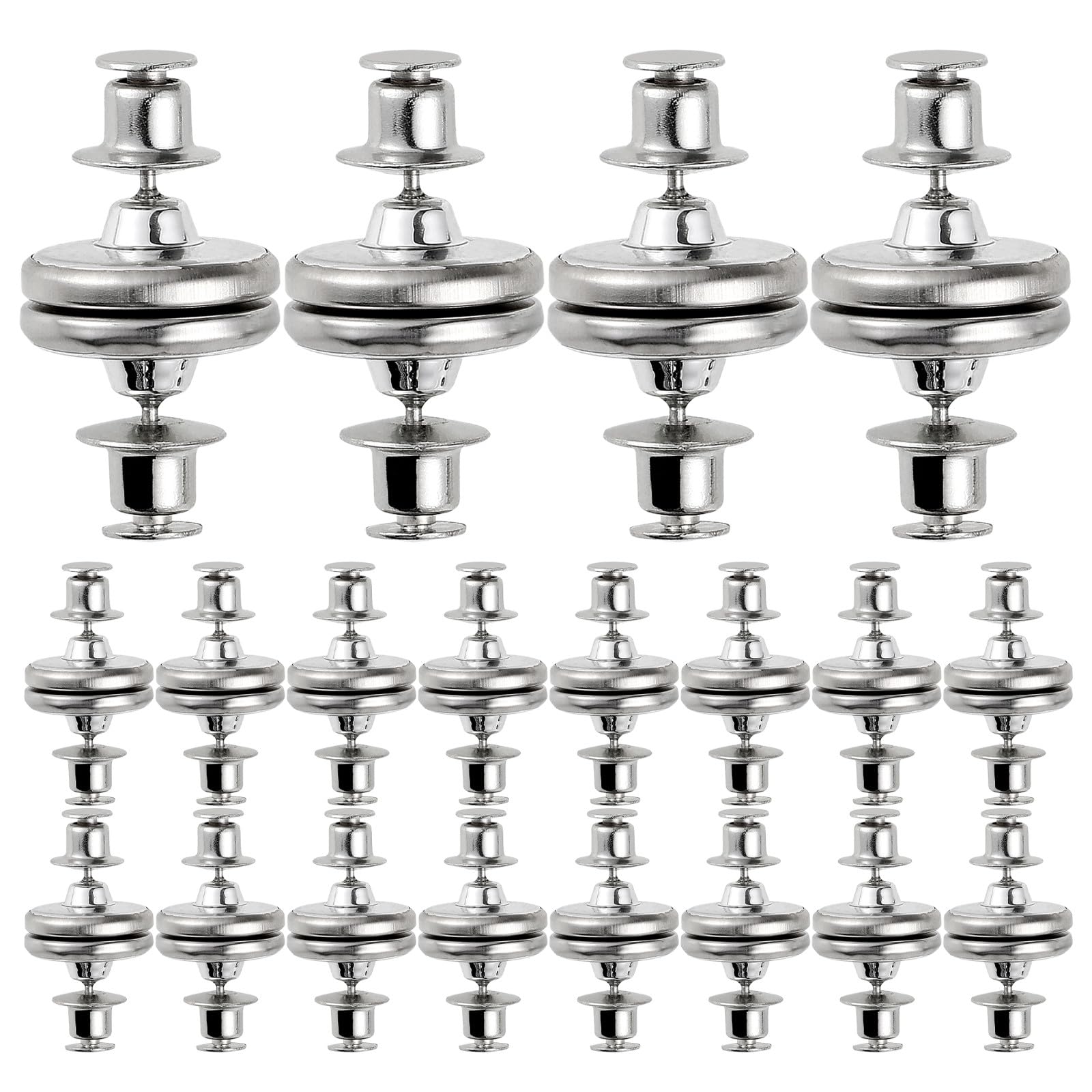 Clips magnéticos para cortinas con botón de tachuelas y pasadores antiluz, 20 pares