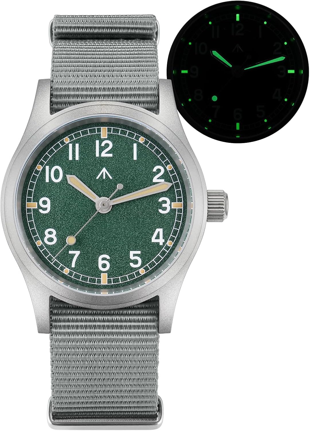 Militado ML12 38mm Mens Watch - Sweep Hand VH31 Mecha-Quartz Movement Domed Sapphire Crystal Quartz Watch C3 Luminous 100M Waterproof