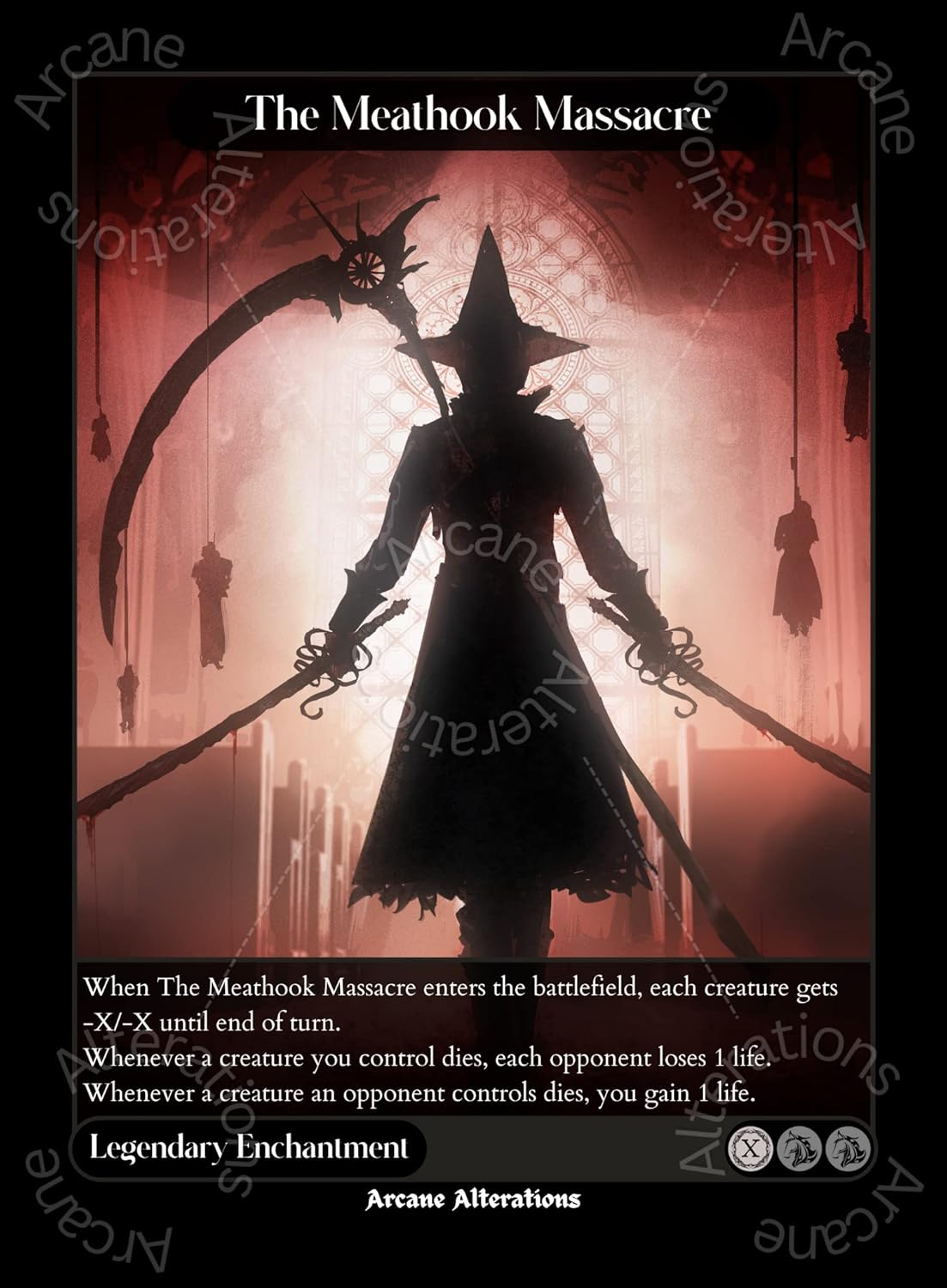 The Meathook Massacre Altered Art Custom Card Office