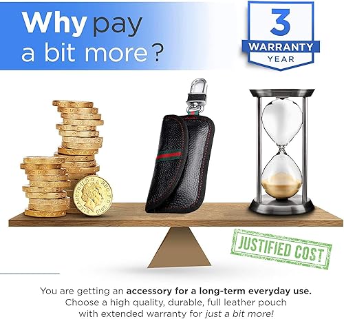 Miniatura 6 de VAWcornic Faraday - Paquete de 2 bolsas para llavero, de piel auténtica, bloqueo de señal RFID, bloqueo de señal sin llave, funda para llave para