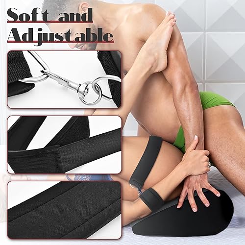 Miniatura 9 de Prosixtoy Juego de esposas de almohada de esclavitud sexual, muñequeras para muslo, almohada de apoyo para posición sexual, rampa inflable, muebles