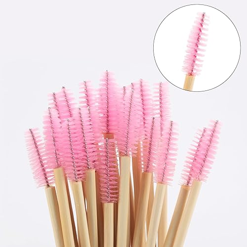 Miniatura 3 de 100 varitas de rímel desechables, brocha de bambú para extensiones de pestañas, cepillos de cejas para pestañas, kit de maquillaje aplicador de