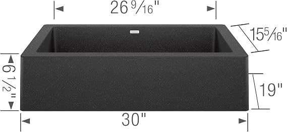 Vintera SILGRANIT 30 Single Bowl Apron-Front Farmhouse Sink - Anthracite