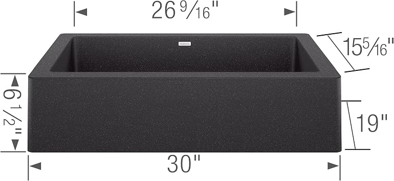 Vintera SILGRANIT 30 Single Bowl Apron-Front Farmhouse Sink - Anthracite