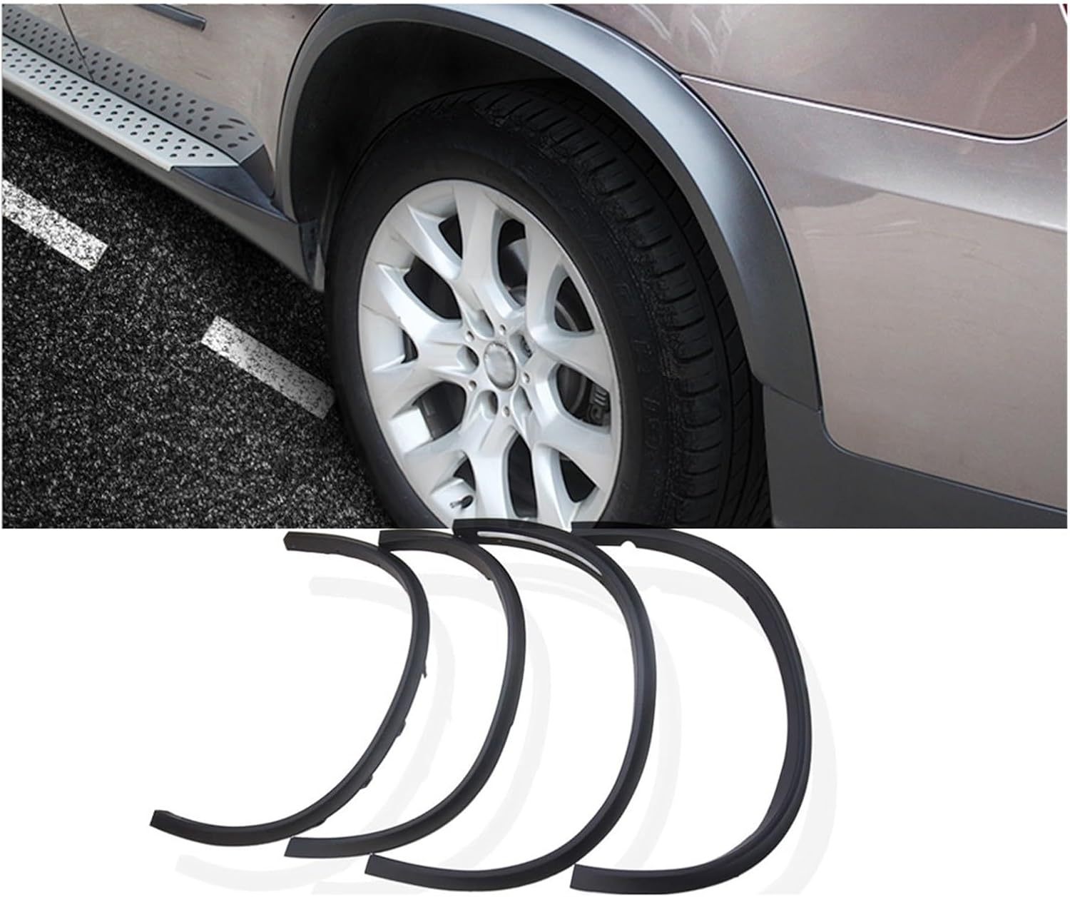 Car Side Wheel Arch Fender Flares Compatible For BMW E70 X5 SUV 4 Door 2007-2013 PP Car Side Wheel Arch Fender Flares Mudflap Trims