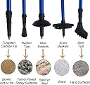 Trekking Pole – Lightweight Collapsible Hiking Poles, Shock-Absorbent Walking Sticks with All Trekking Accessories for Men with Carry Bag (Blue) gallery image