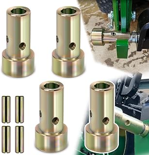 VIAGL Quick Hitch Adapter Bushings, 2 Pair of Quick Hitch Bushing Kit Heavy Duty Steel Fits for Cat 1 3-Point Tractors Use with Quick Hitch System