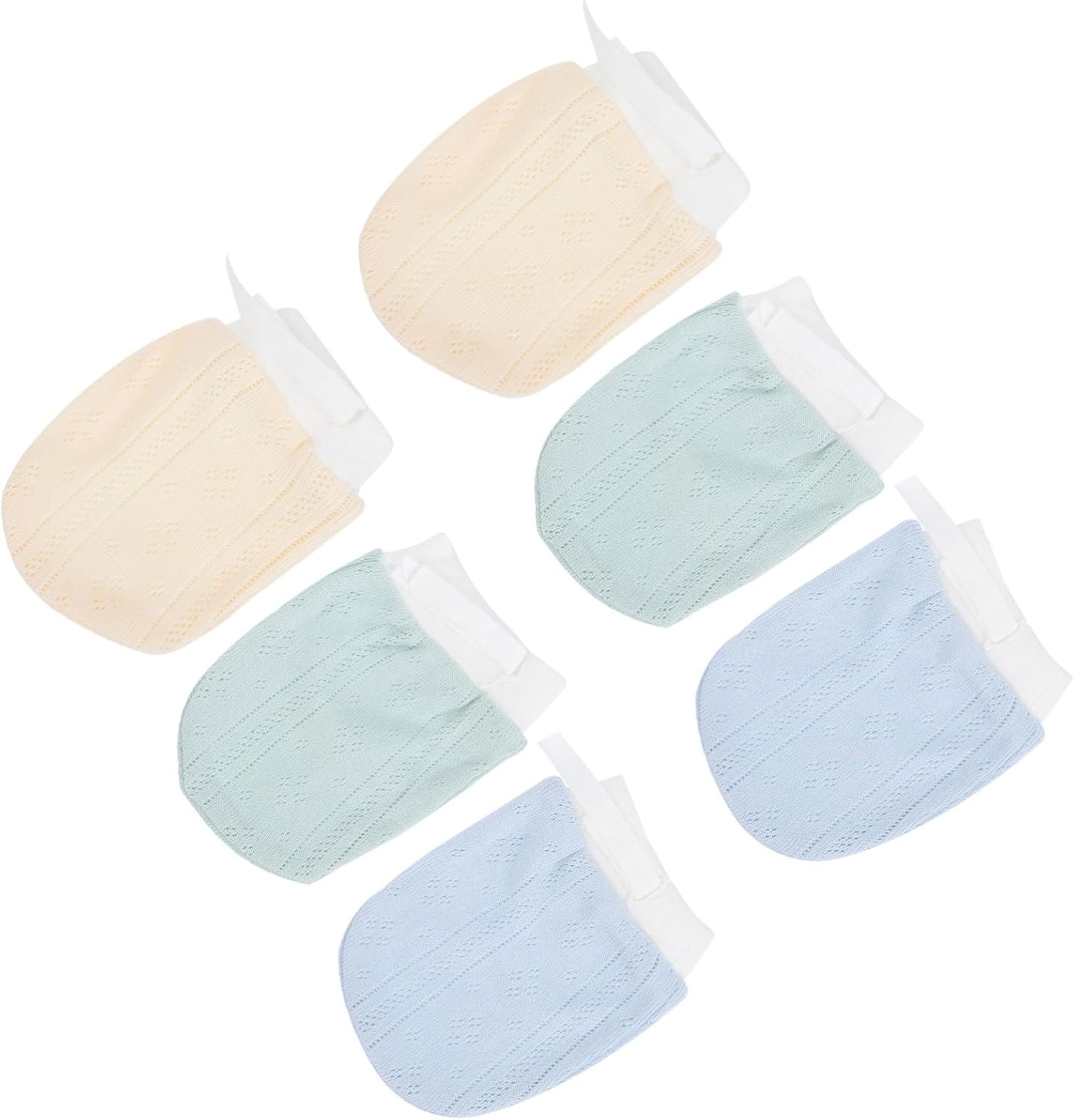 LIFKOME 12pairs Unisex Mittens No Scratch Gloves for Newborns Breathable Hand Protectors Multi Supplies for Months