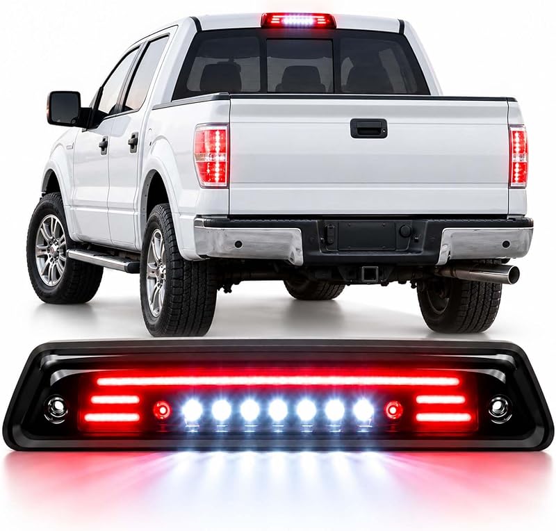 Luz de freio elevada traseira LED com luz de carga ISHARINGAUTOPARTS para Ford F150 2009–2014 e Ford LOBO 2009–2011 – 1 unidade