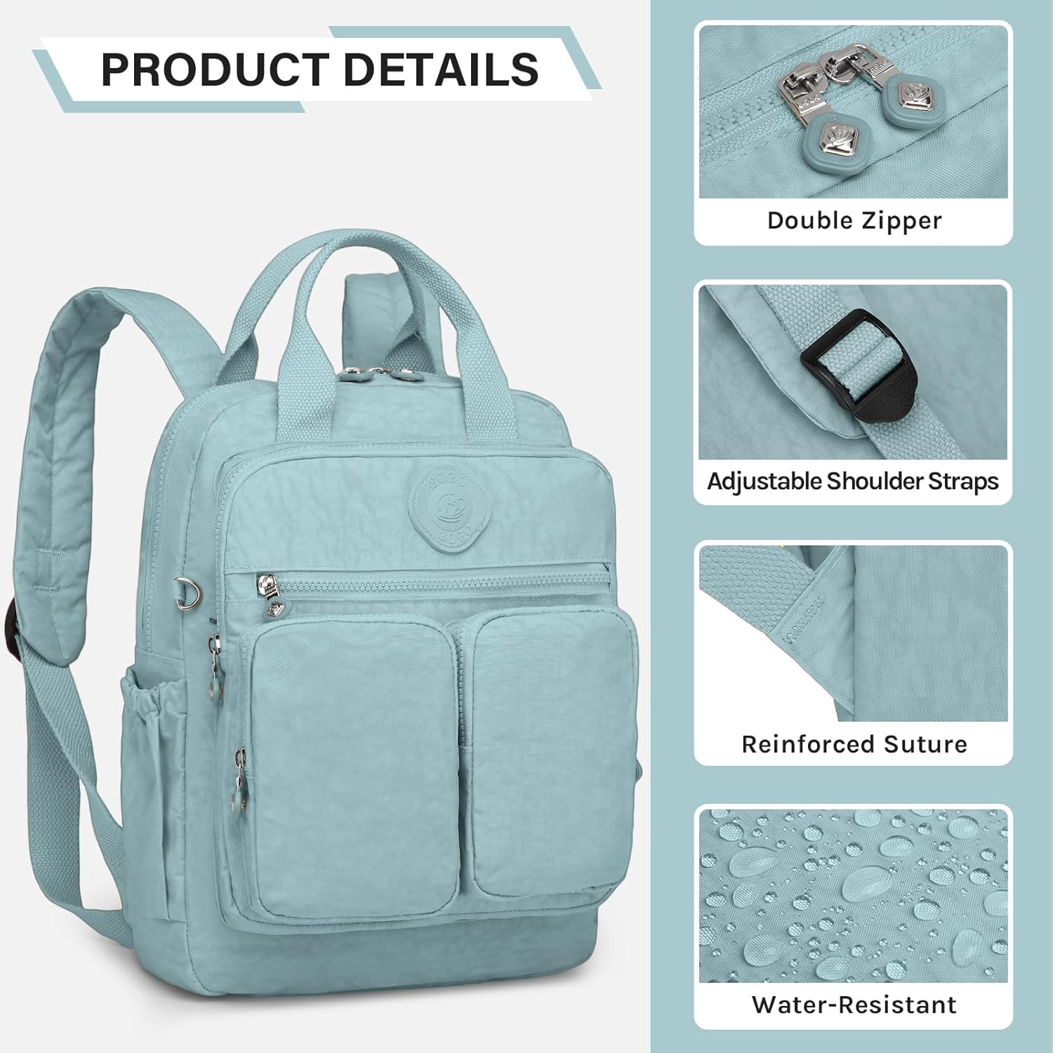 Joyway Women's Backpack Purse, Fashionable Mini Backpack Crossbody Bag, Small Daypack for Teen Girls, Work, Travel (Blue)