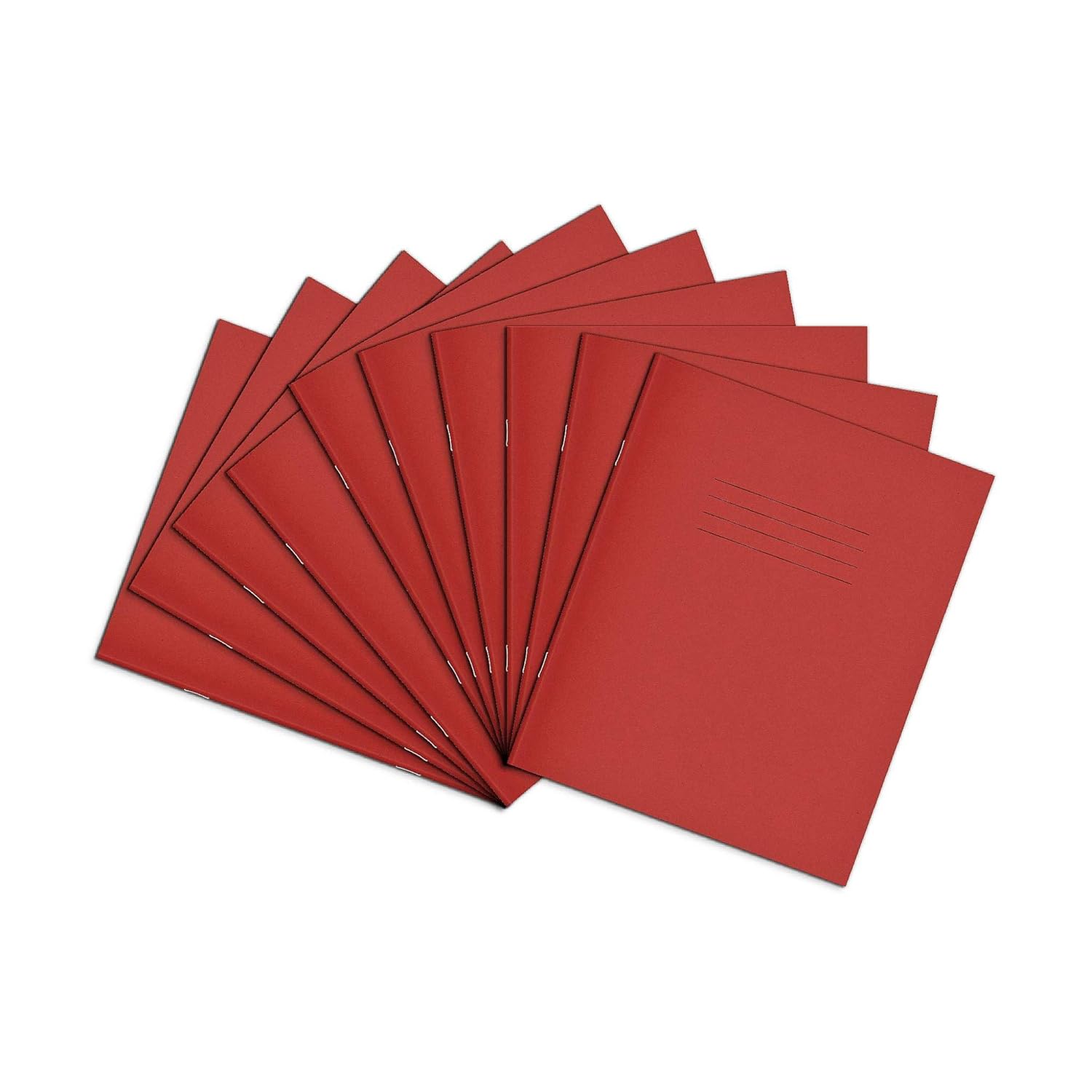 Rhino Stationery Exercise Book | 8 X 6.5 | 32 Page | 15mm Lined | Red | Learning Resources | School Books | Pack of 10