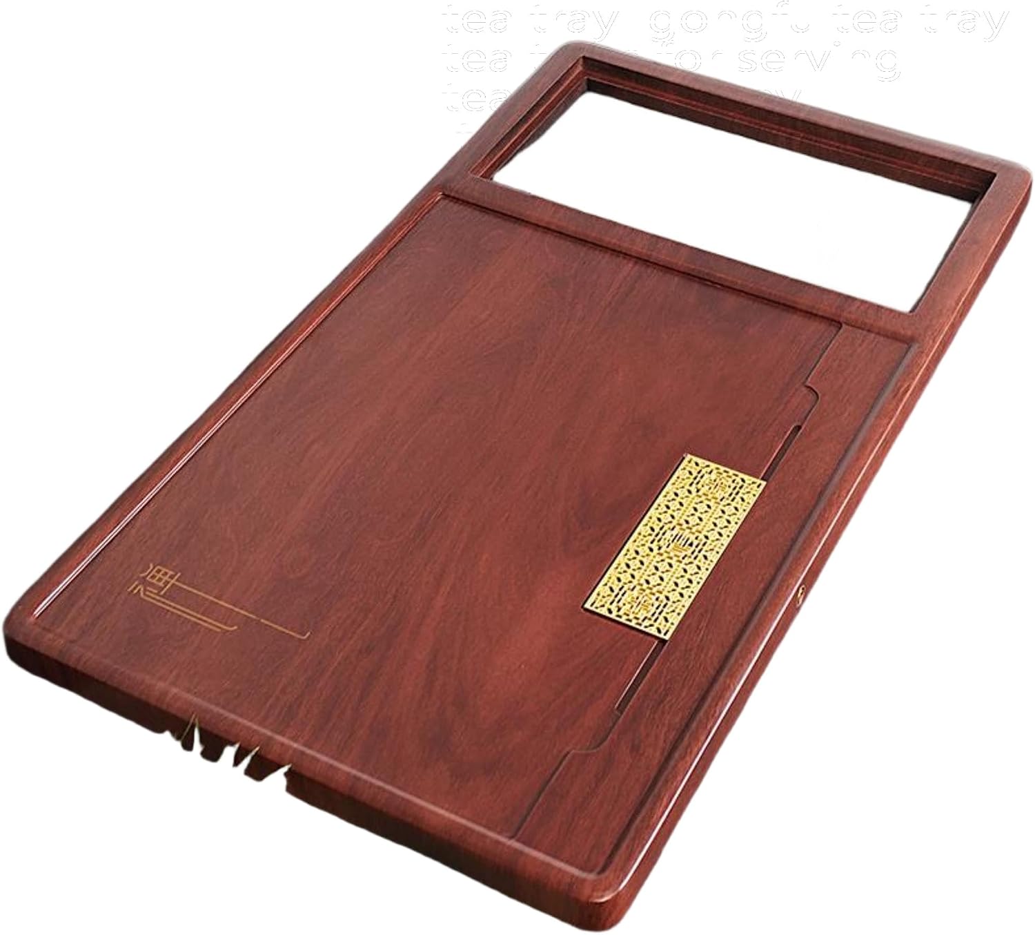 整套茶具套装全自动一体烧水壶实 Wood Bamboo Chinese Gongfu Tea Ceremony Tray,with Water Storage for Kungfu Kung fu Tea Set-663 image 4