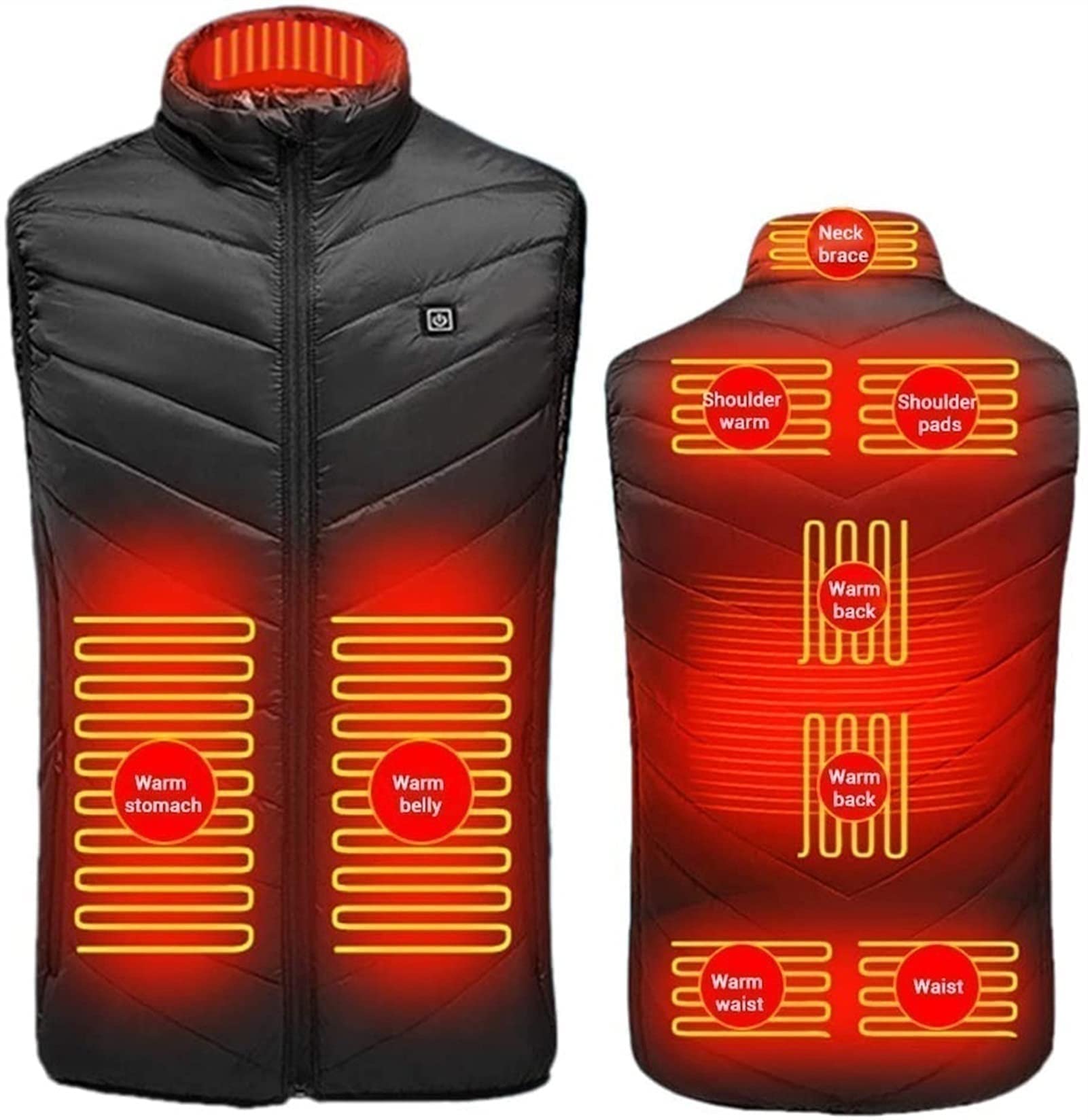 Chaleco climatizado eléctrico USB MU: ropa caliente lavable con temperatura ajustable