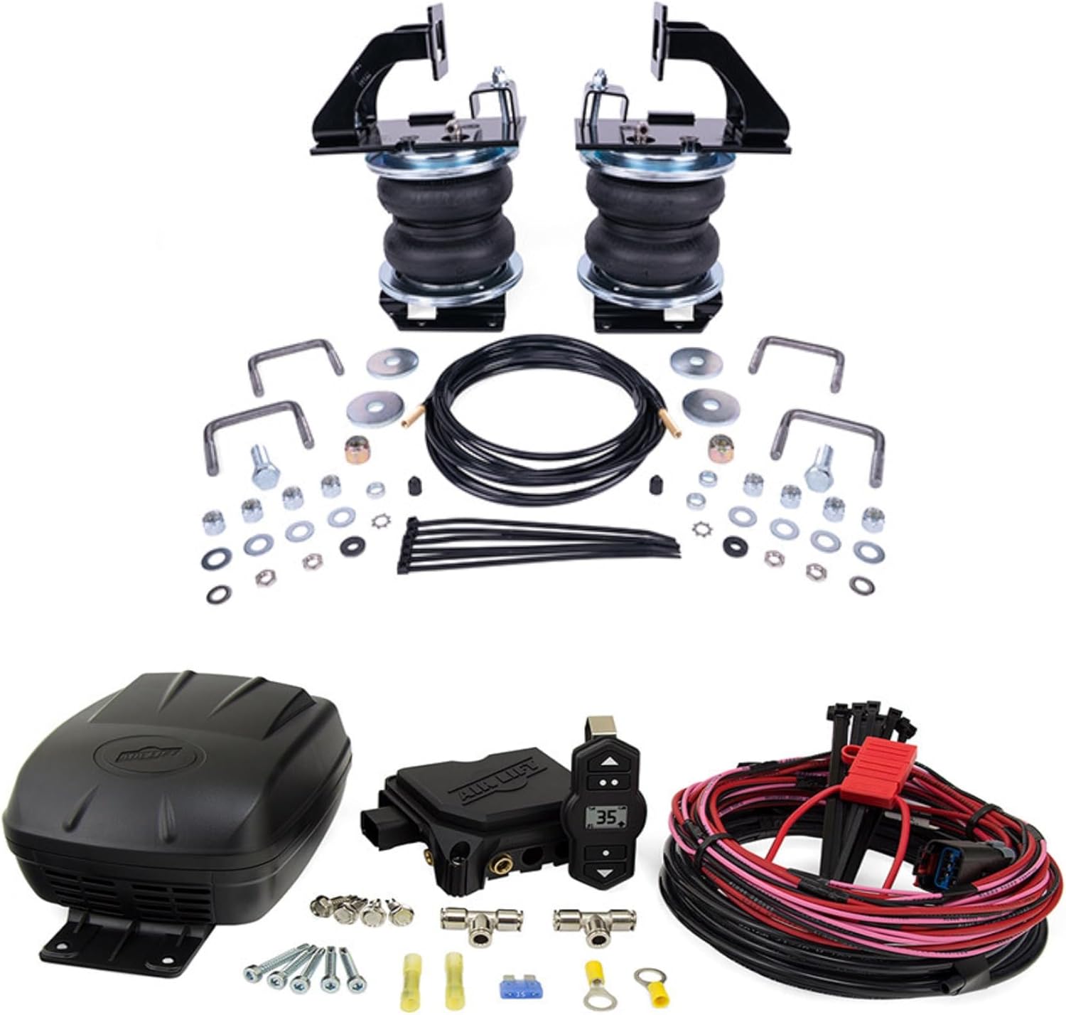 Air Lift LoadLifter 5000 Air Spring Kit & WirelessONE 2nd Gen Compressor fits 2005 2023 Tacoma 4WD | Single-Path Control | Includes TrendsAuto Decal