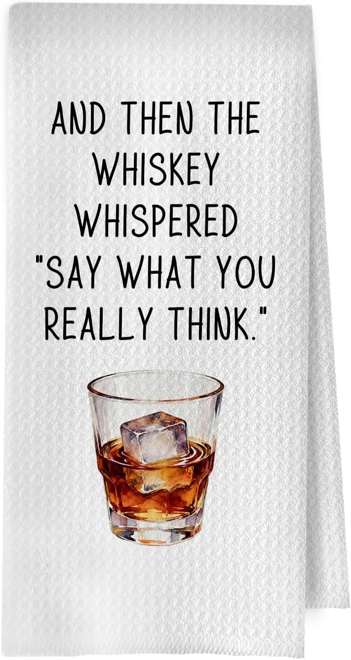 Espresso Martini Kitchen Towels - Espresso Martini Gifts Decorative Waffle Dish Towels, Cocktail Lovers Gifts Decorative Hand Towel, Hostess Gift Tea Towel, 16x24 Inch