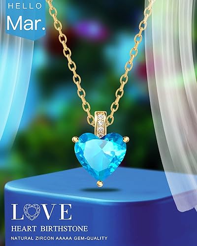 Miniatura 5 de Collar de piedra natal genuina para mujer, collar de amor de corazón, regalos de cumpleaños para ella