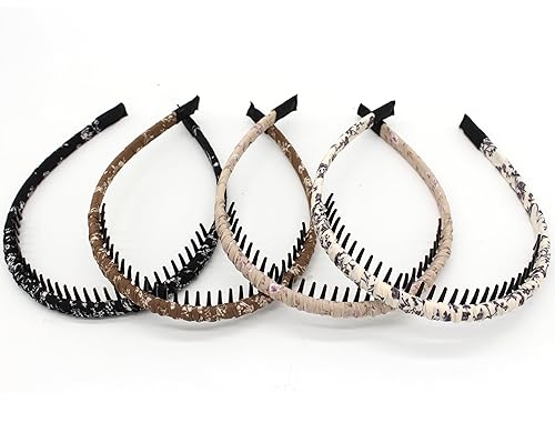 Vista 105 de Diademas negras de moda para mujer, accesorios para el cabello, bandas para la cabeza para el cabello corto, bandas antideslizantes para el cabello