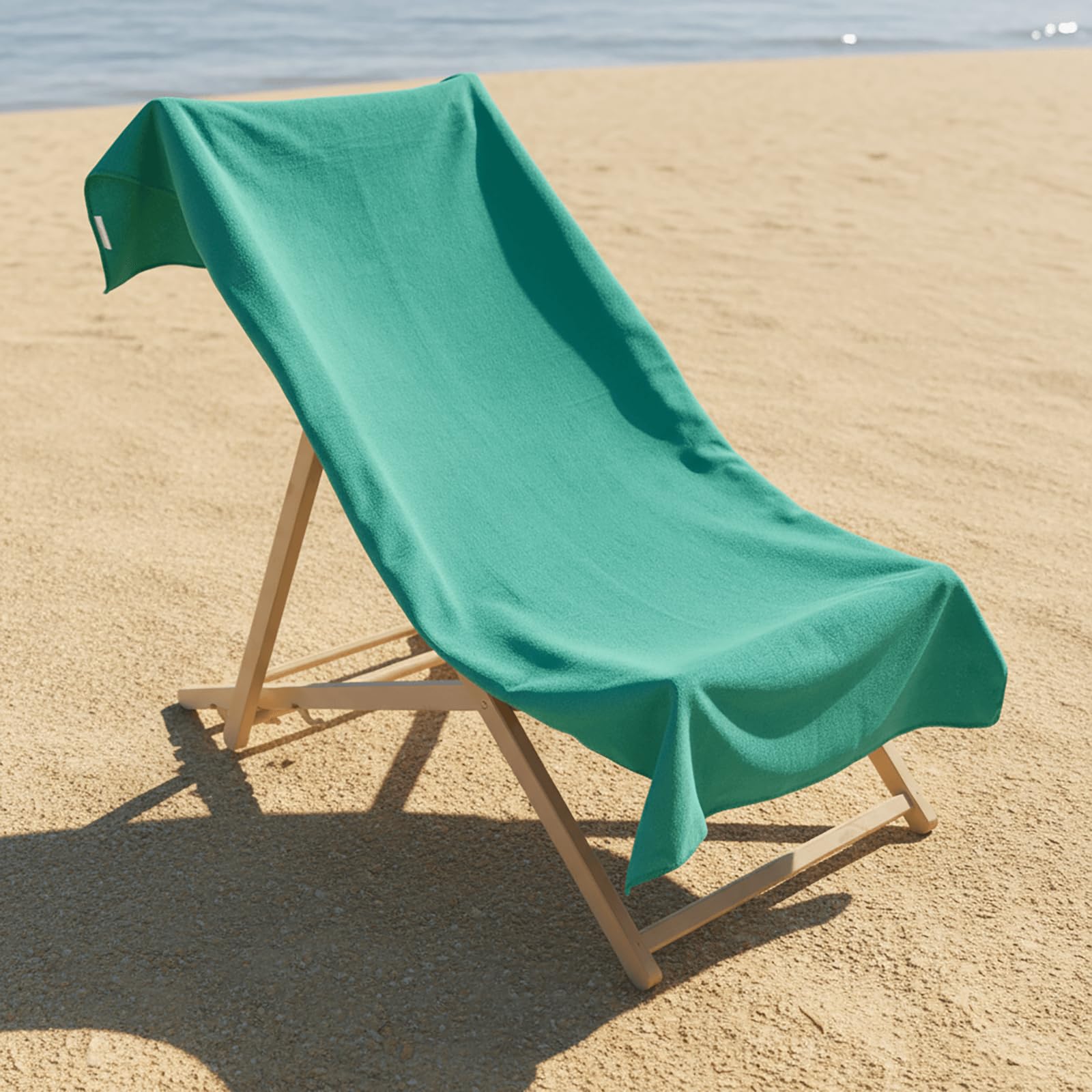 Ohs Women's Turquoise Microfibre Beach Towel, Super Soft Quick Dry Sand Free Beach Towels For Adults Large Lightweight Compact Pool Swim Summer Essentials Travel Towel, - 71 X 152Cm