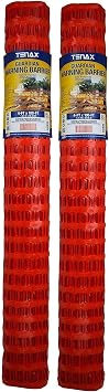 Tenax Guardian Economy Safety Fence - Orange Safety Fence, Pack of 2-4 ft x 100 ft - Polyester