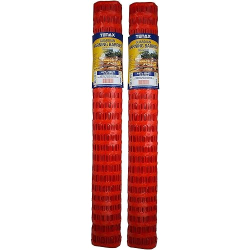 Tenax 2A060006 Guardian Economy Safety Fence, Orange, 4-Feet by 100-Feet (Pack of 2)