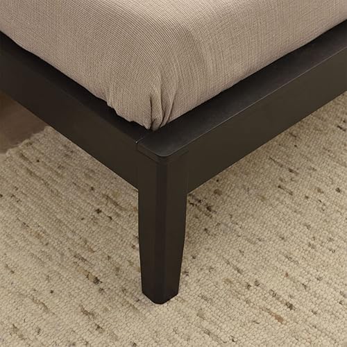 Miniatura 7 de Woodpeckers Furniture And Mattress Stella - Marco de cama con plataforma de madera de pino macizo (negro, matrimonial)