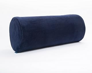 Bamboo Roll Neck Pillow Sleeping Bolster Cervical Memory Foam Pillow with Removable Washable Cover for Multifunctional Spine Neck Support
