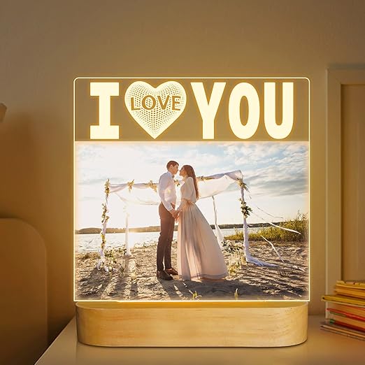 I Love You Picture Frame, Attivolife Light up Acrylic Photo