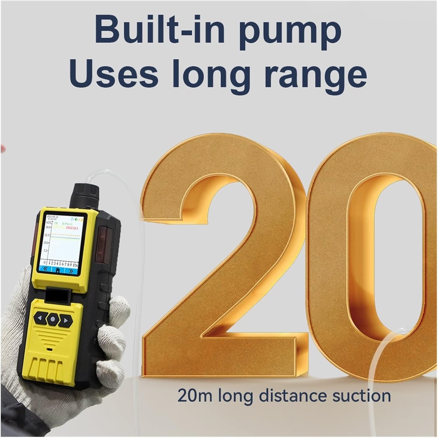 Air Quality Tester, Pumping Gas Detector Portable EX Combustible gas Four Alarm methods explosion-proof Alarm detector,Enjoy the Health Benefits