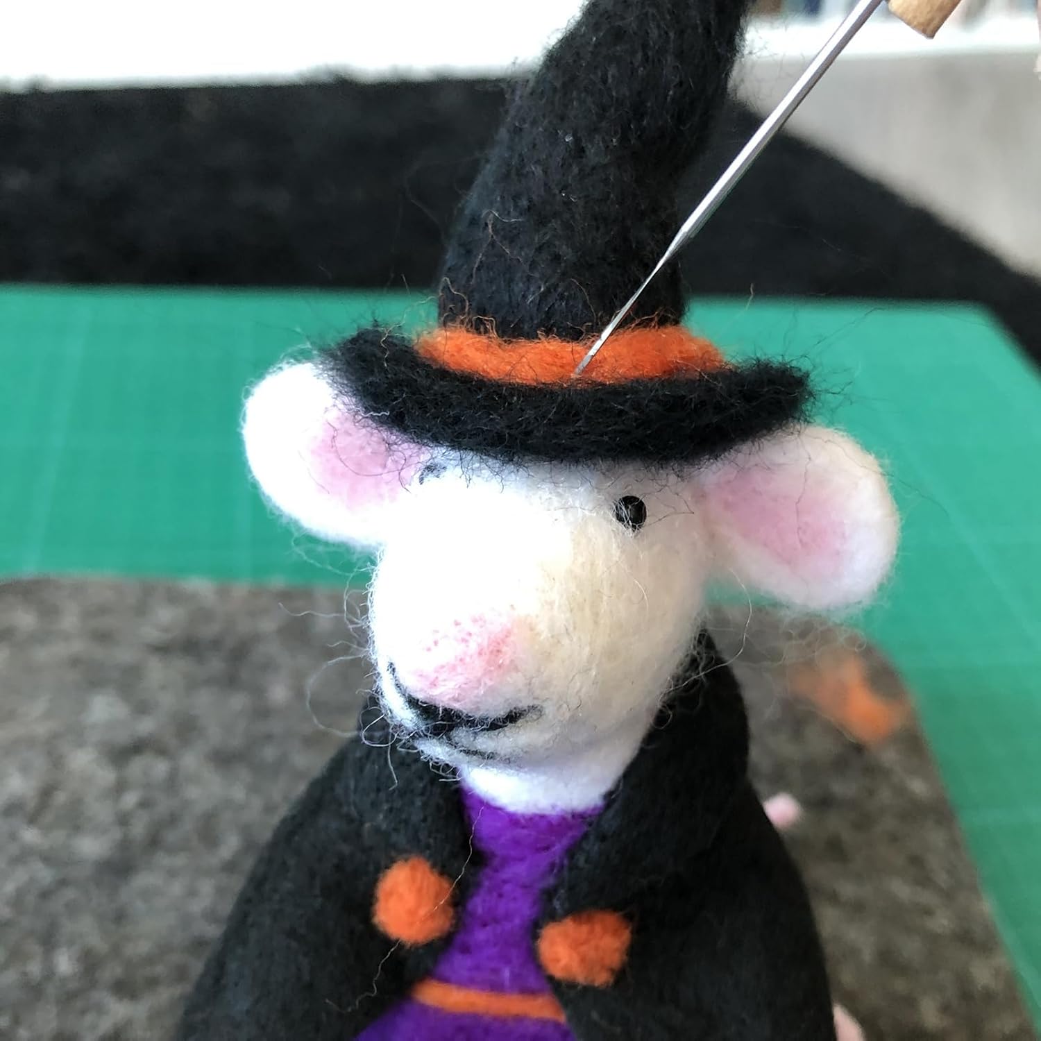 Feltsky Wizard Mouse Needle Felting Kits for Beginners DIY Craft Kit Including Everything to Make