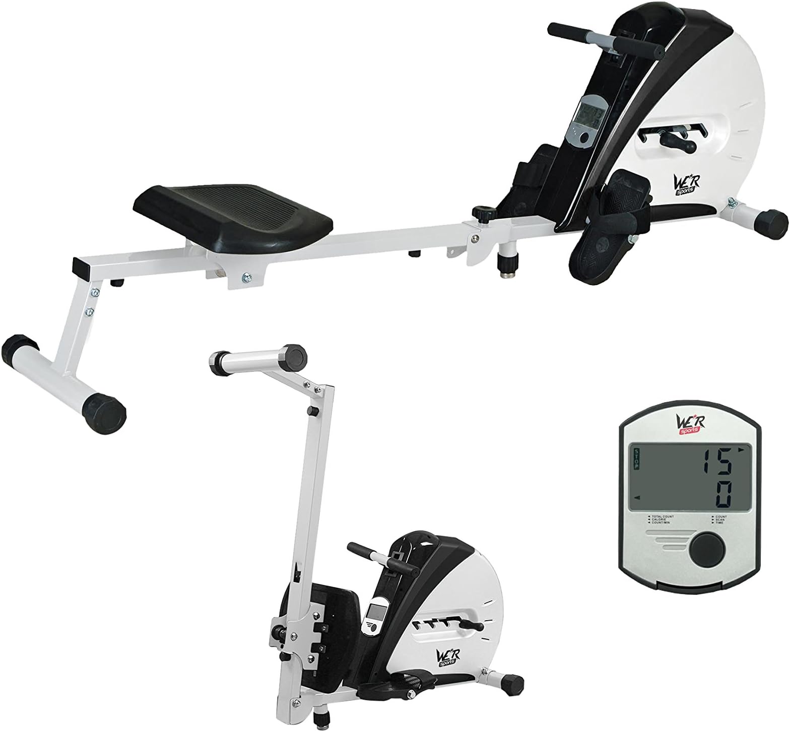 We R Sports Premium Rowing Machine Elastic Cord Resistance Body Tonner Home Rower Fitness Cardio Workout Weight Loss