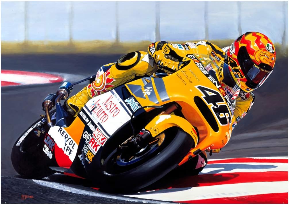 Valentino Rossi Carte D Anniversaire Pour La Fete Des Peres Honda Nsr Moto Racing Amazon Fr Auto Et Moto