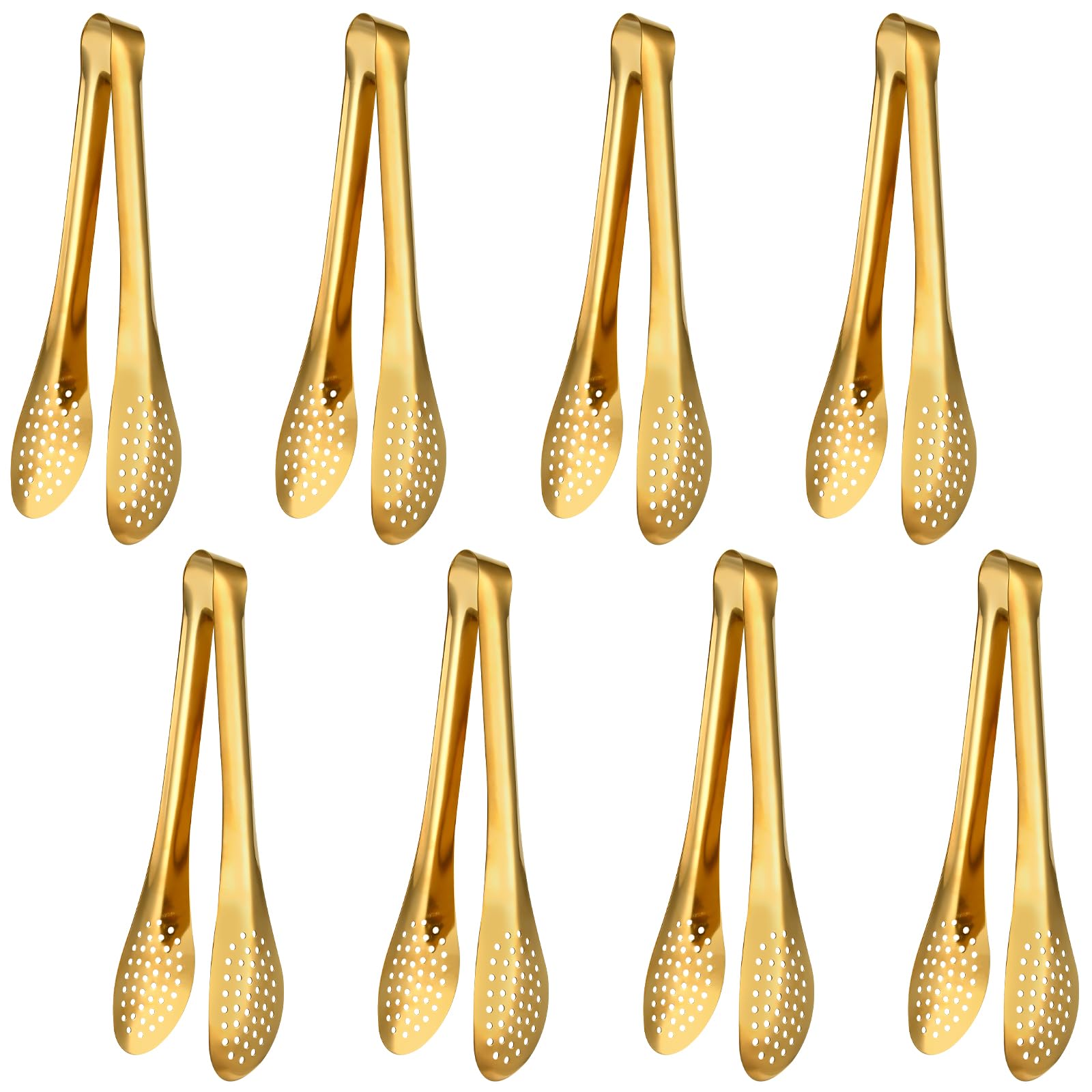 Pinces de cuisine en inox dorées 22,9 cm lot de 8 ustensiles de buffet