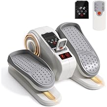Under Desk Elliptical Machine, 12-Speed Quiet Seated Stepper with Remote Control, Bidirectional Pedals for Home Office, Cardio, Low-Impact Workout & Rehabilitation