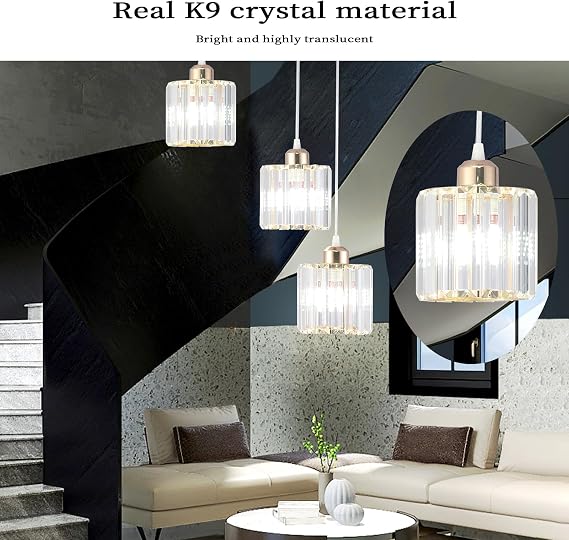 9 Light Raindrop Crystal Chandelier Gold | Long Pendant Light for High Ceilings Staircase Foyer Entryway and Living Room [Energy Class E]
