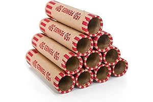 100 PCS Preformed Coin Wrappers Rolls for Pennies