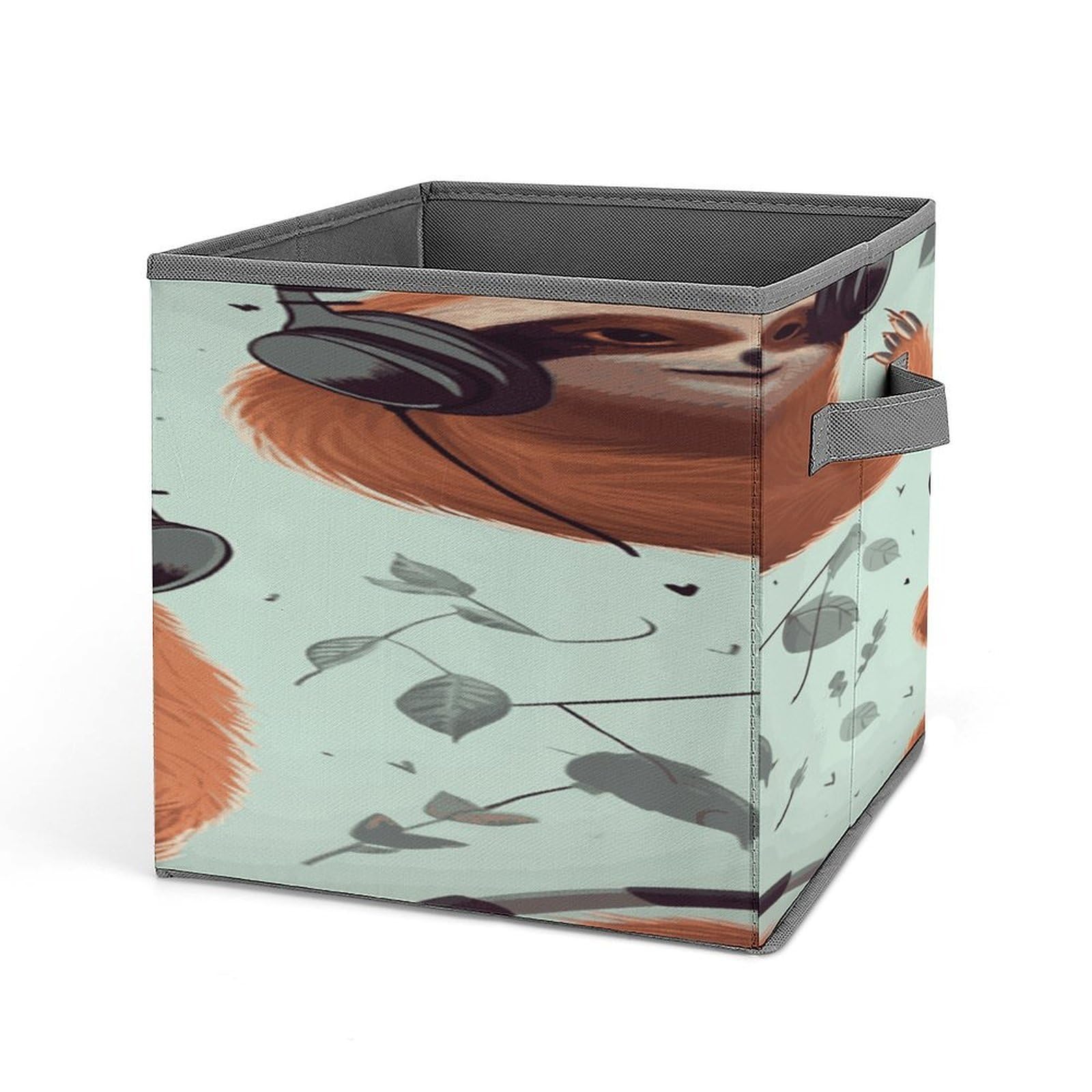 Fekiloot Style Funny Cute Animal Sloth Music Storage Bins Storage Baskets