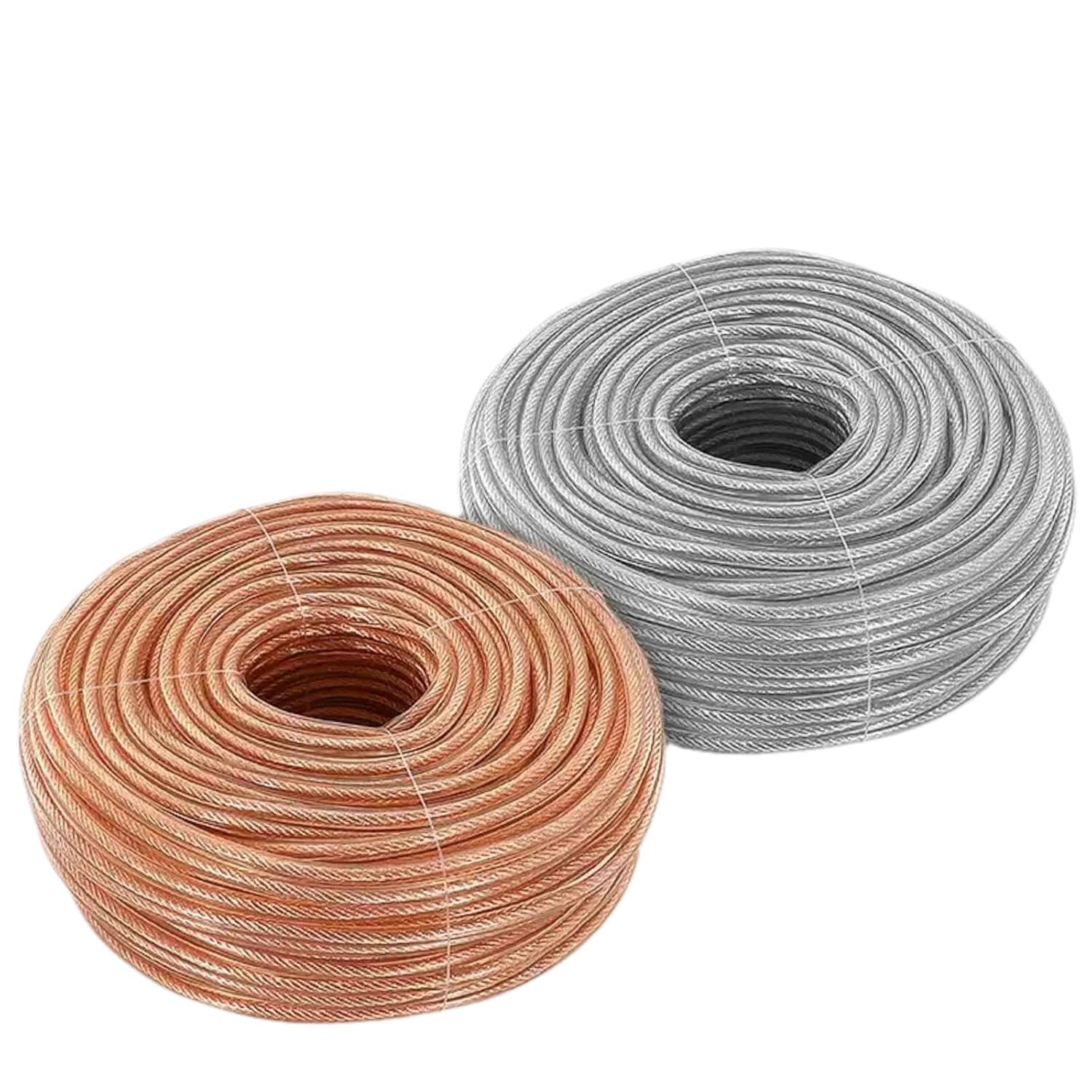 5 Gauge Flexible Electrical Wire 30FT-160FT Tinned Copper PVC Transparent Jacket, Soft Insulated, 16–95mm² Stranded Conductors, Heat-Resistant with Insulation Tape(65ft,16mm2)