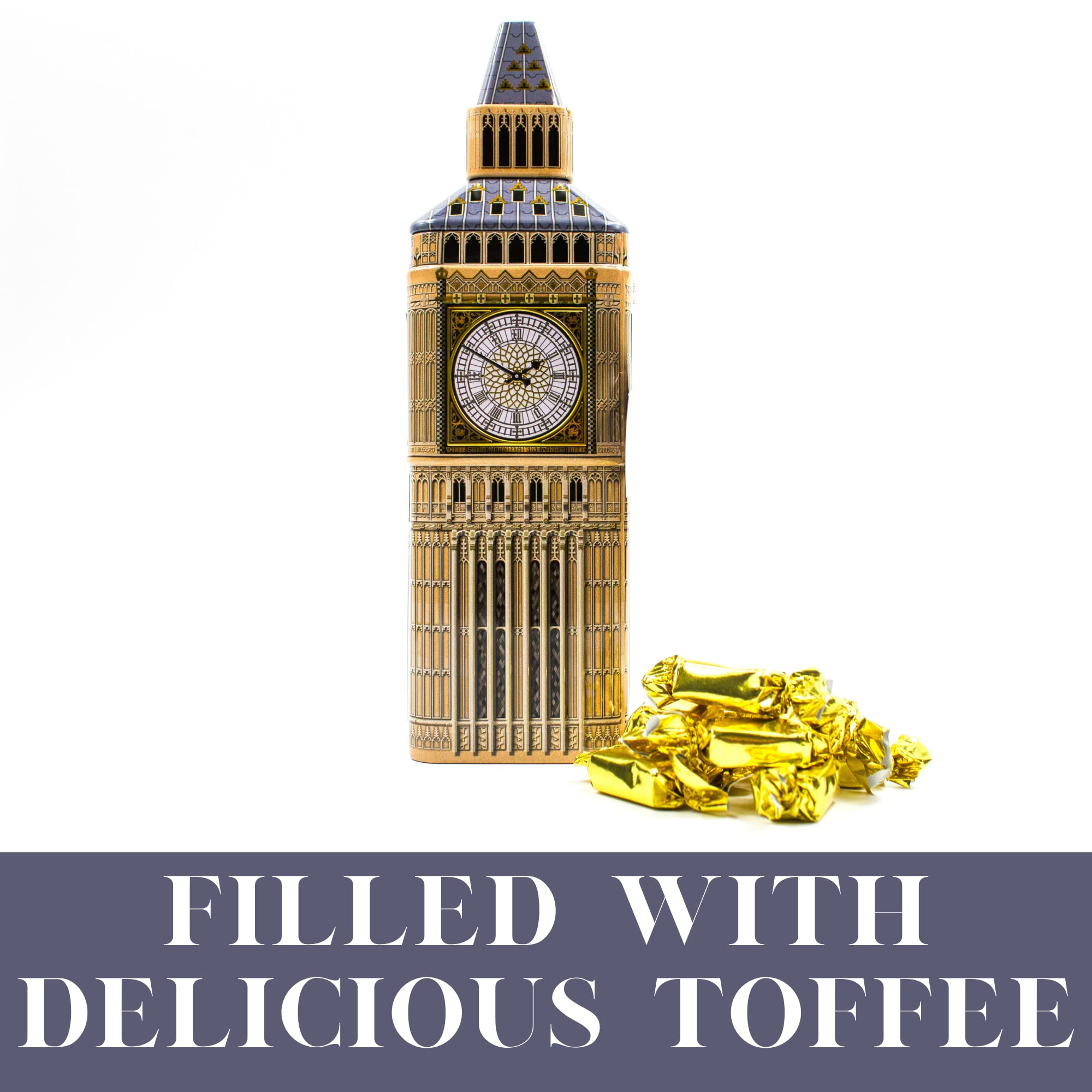 Big Ben Souvenir Tin Filled With Devon Toffees - Christmas Toffee - View #7