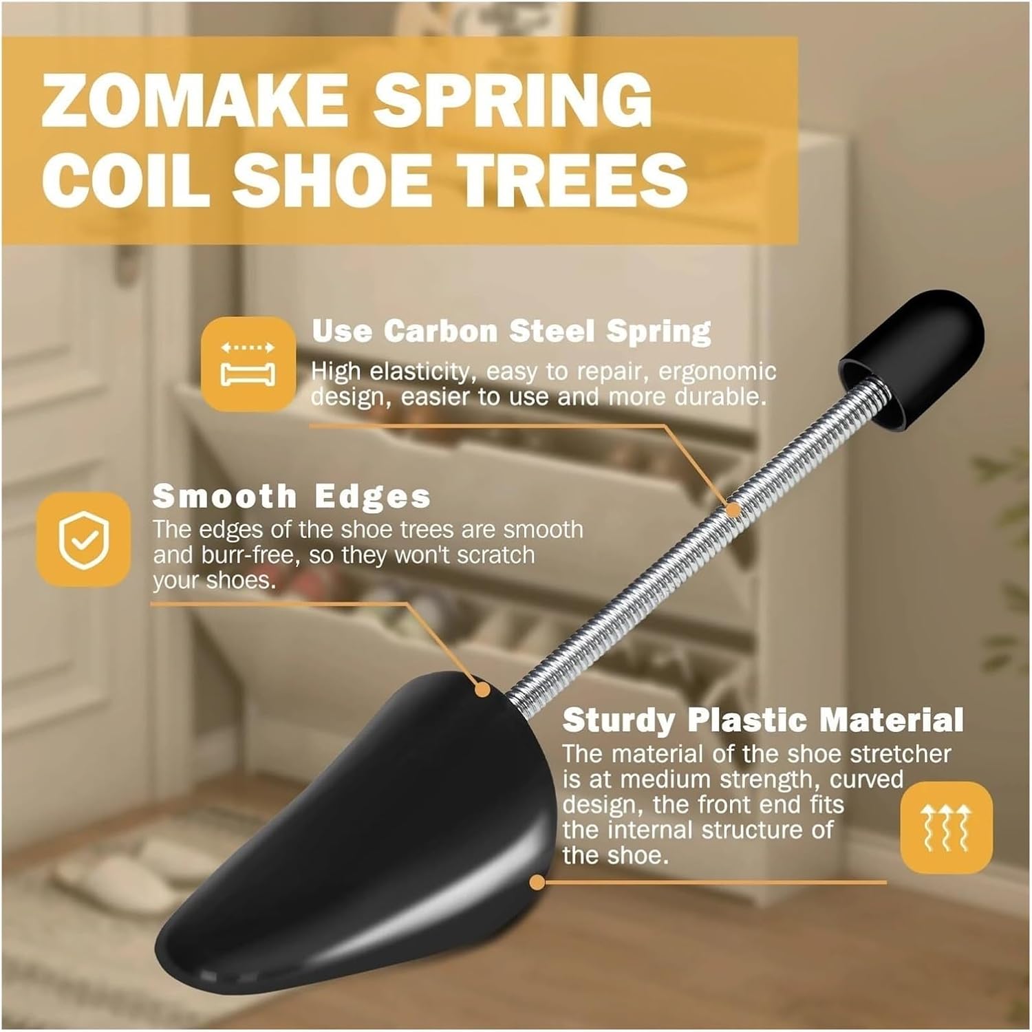 Boot Stand Up Inserts Boot Stand Up Inserts 6 Pairs Plastic Shoe Stretcher - Adjustable Length Trees Shaper Rack