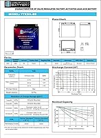Vista 8 de Mighty Max Battery YTX30L-BS -12 voltios 30 AH, 385 CCA, recargable sin mantenimiento SLA AGM batería de motocicleta serie alta tasa