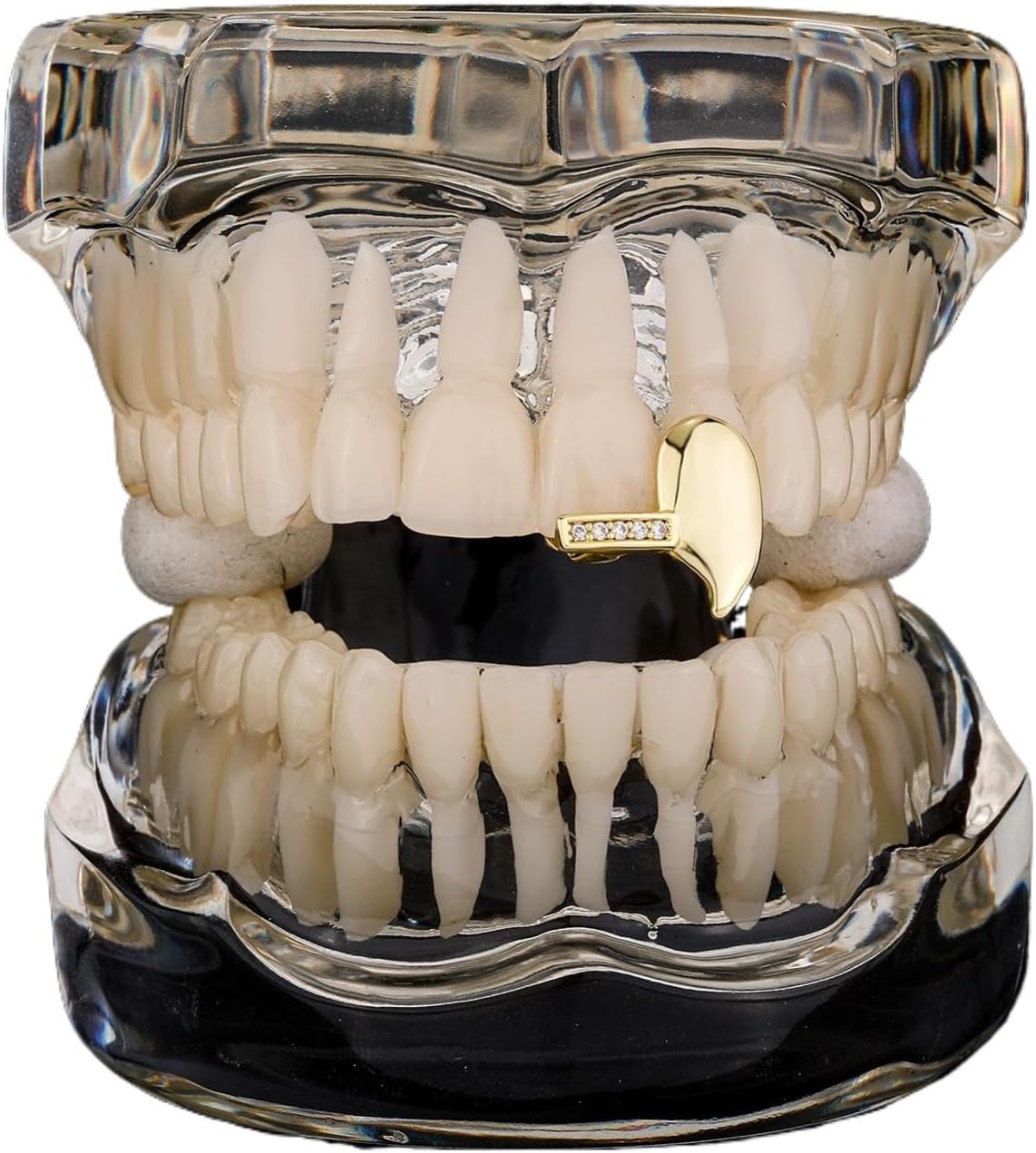Y2K 18K Plated Gold Finish Gold Teeth Dental Grillz Cap Crown Hip Hop Party Accessories for Men Women